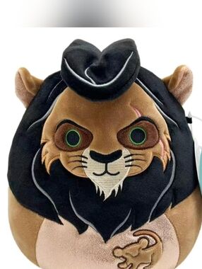 SQUISHMALLOWS Original 8 in Disney Scar Ultra Soft Plush, Official Plush